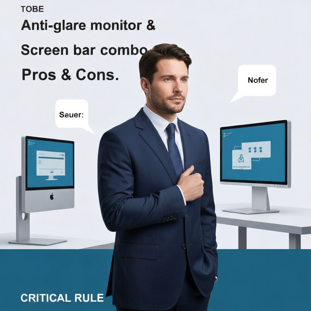 눈부심 방지 모니터와 스크린바 조합 장단점 비교